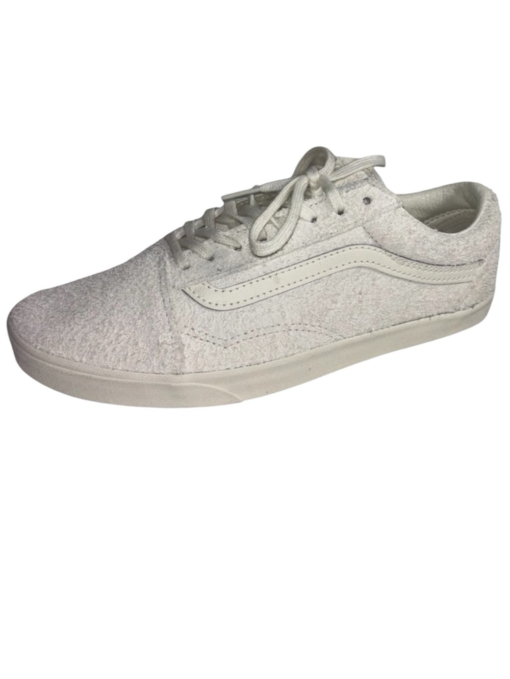 Vans Sneakers Textured Suede Low Top Limited Edition White Lace Up Women’s 8.5